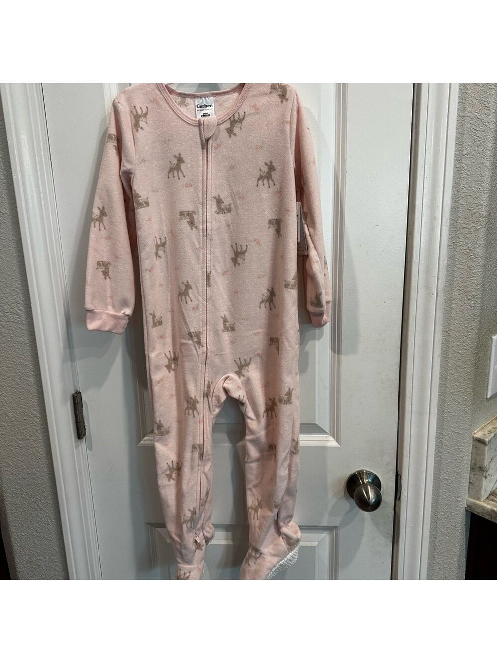 Gerber Pink Animal Print Footie